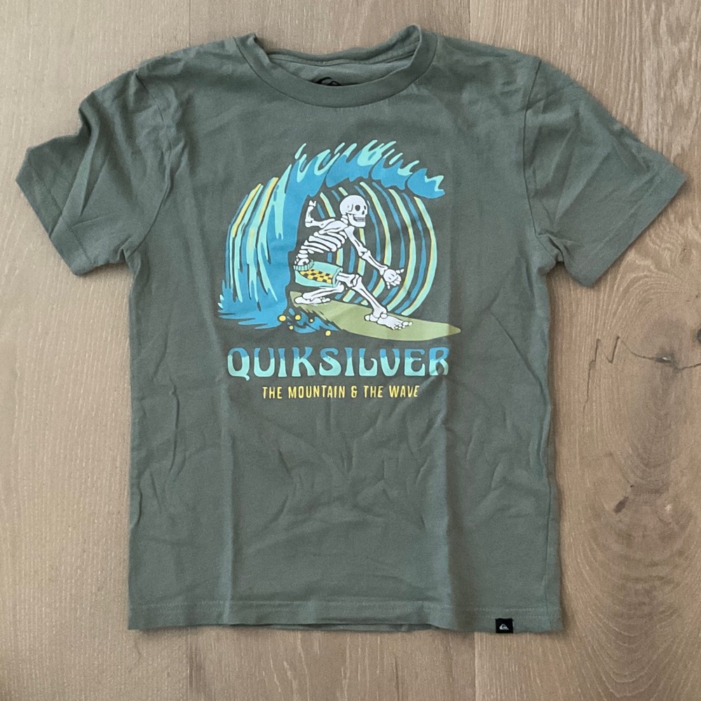 Quiksilver Kids' Olive Surf Skeleton Tee